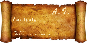 Ács Ipoly névjegykártya